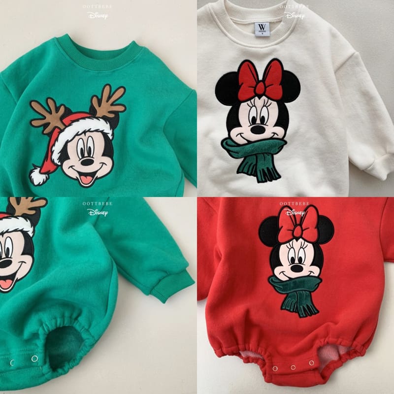 Embroidery Christmas Crewneck Bodysuit